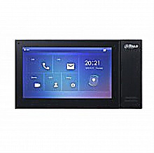DH-VTH2421FB-P  - IP-монитор домофона 7" (1024x600), DC 12В/PoE, размеры 221.5×119.6×21.5 мм, поддержка карт памяти Micro SD до 32Гб (в комплекте на 8 Гб), черный