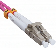 Патч-корд Cabeus FOP-50-OM4-LC-LC-10M 2x50/125 OM4 LC дуплекс-LC дуплекс 10м LSZH розовый