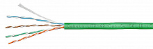 Cabeus UTP-4P-Cat.5e-SOLID-LSZH-GN - Кабель витая пара UTP (U/UTP), категория 5e, 4 пары (24 AWG), одножильный, зеленый, LSZH (Low Smoke Zero Halogen) (305 м), системная гарантия 25 лет.