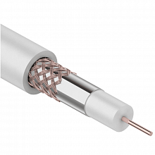 01-2231 - Кабель REXANT RG-6U+Cu (75 Ом), Cu/Al/Cu (1,0/Al/48*0,12мм) 64%, (бухта 305м), белый