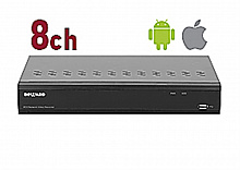 RK0108 - IP видеорегистратор Beward 8 IP-каналов, H.265/H.264, 76 Мбит/с, 3840x2160 (8 Мп), ONVIF, P2P сервис (мобильный клиент iOS/Android), 1x SATA HDD 3.5'', 1x VGA/HDMI, 1x 100 Мбит/с Ethernet, 8 тревожных входов / 1 тревожный выход