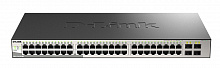 DGS-1210-52/ME/B2A - Управляемый L2 коммутатор, 48x1000Base-T, 4x1000Base-X SFP, AC 220В/DC 12В(с возможностью мониторинга статуса питания коммутатора), D-Link