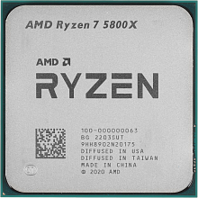 Процессор/ CPU AM4 AMD Ryzen 7 5800X (Vermeer, 8C/16T, 3.8/4.7GHz, 32MB, 105W) OEM