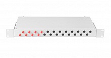 NMF-RP08FCUS2-WS-ES-1U-GY - Оптический кросс 19", 1U, укомплектованный на 8 портов FC/UPC