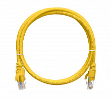 NMC-PC4UD55B-001-C-YL - Коммутационный шнур U/UTP 4 пары, Кат.5е (Класс D), 100МГц, 2хRJ45/8P8C, T568B, заливной, с защитой защелки, многожильный, BC (чистая медь), 24AWG (7х0,205мм), LSZH нг(А)-HFLTx, желтый, 0,15м, NIKOMAX