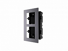 DS-KD-ACF2/Plastic - Рамка монтажная на 2 модуля, врезная с пластиковым монтажным основанием. Рамка монтажная на 2 модуля, врезнаяя; -40 °C...+70°C; IP65; размер 236×124×56мм; Передная панель: металл. Монтажное основание: пластик.