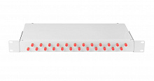 NMF-RP24FCUS2-WS-ES-1U-GY - Оптический кросс NIKOMAX 19", 1U, укомплектованный на 24 порта FC/UPC