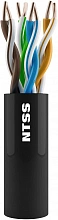 Кабель информационный NTSS NTSS-OUT-UTP4-5Е-PE-BL кат.5E UTP 4 пары 24AWG PE внешний 305м черный