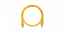 NMC-PC4UD55B-015-C-YL - Коммутационный шнур NIKOMAX U/UTP 4 пары, Кат.5е (Класс D), 100МГц, 2хRJ45/8P8C, T568B, заливной, с защитой защелки, многожильный, BC (чистая медь), 24AWG (7х0,205мм), LSZH нг(А)-HFLTx, желтый, 1,5м