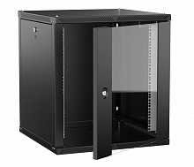 LWR5-12U66-GF-2 - Шкаф настенный 12U 600х600мм дверь стекло черный 2.0, ITK LINEA W