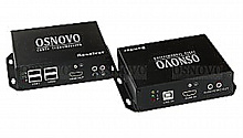 TLN-HiKMA/1+RLN-HiKMA/1 - Комплект для передачи HDMI, USB, RS232, ИК-управления и аудио по сети Ethernet. Расстояние передачи "точка-точка" до 120м