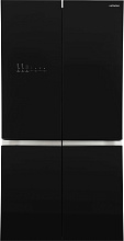 Холодильник Hitachi R-WB720VUC0 GBK 3-хкамерн. черный стекло инвертер