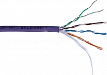 Кабель информационный Lanmaster LAN-5EUTP-HFLT-VI кат.5E UTP 4 пары 24AWG LSZH внутренний 305м фиолетовый