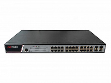 DS-3E2528P(B) Hikvision - L2, Управляемый, 24 RJ45 1000M PoE; 4 1000M SFP порта; 802.3af/a