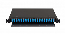 NMF-RP24SCUS2-TS-P1-1U-BK - Кросс NIKOMAX 19", Premium Line, 1U, укомплектованный на 24 порта SC/UPC, SM 9/125 OS2, выдвижной, черный