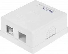Коробка Lanmaster TWT-SA2-WH настенная 62x67x30мм крышка Keystone ПВХ белый
