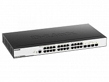 DGS-3000-28L/B1A Управляемый L2 коммутатор D-Link с 24 портами 10/100/1000Base-T и 4 портами 1000Base-X SFP