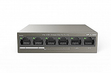 IP-COM F1106P-4-63W - Коммутатор PoE неуправляемый 6 портовый. 4 порта PoE 10/100 Мбит/c (IEEE 802.3at/af) до 30Вт на порт + 2 порта Ethernet 10/100 Мбит/c Base-TX. Бюджет PoE 60Вт. Грозозащита на порт 6 кВ.
