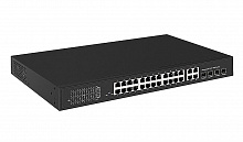 NS-SW-24F4G-P - Коммутатор PoE NST Fast Ethernet. Порты: 24 x FE (10/100 Base-T) с поддержкой PoE (IEEE 802.3af/at), 4 x GE Combo Uplink (RJ45 + SFP). Мощность PoE на порт - до 30W. Суммарная мощность PoE до 385W.