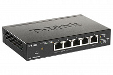 DGS-1100-05PDV2/A1A Настраиваемый L2 коммутатор D-Link с 5 портами 10/100/1000Base-T (2 порта PoE, 1 порт для питания коммутатор D-Linkа по PoE). (Питание осуществляется только по PoE.)