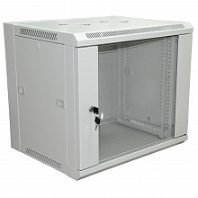 04-2201 - Шкаф настенный 19" 9U 600х450х500мм (ШxГxВ) - передняя дверь стекло, боковые стенки съемные (разобранный) RAL 7035, Rexant PRO