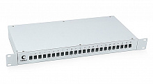 Cabeus FO-19-24SC - Крос бокс оптическай 19" на 24 SC (LC DUPLEX) со слайс пластиной и КДЗС (без пигтейлов и проходных адаптеров)