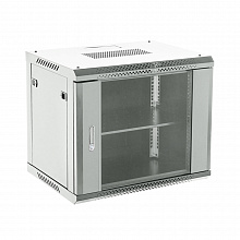 04-0664-111 - Настенный шкаф 19" 6U 600х450, дверь сплошное стекло, серый, RAL 7035 Rexant