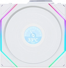 Вентилятор для корпуса Lian-Li Uni Fan TL Wireless LCD 120 LCD ARGB 120х124x28 белый 4-pin 27дБ (G99.12TLLCD1W1W.R0) Ret