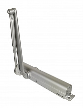 ATEC-D305EN1-6-Sl - 2-х скоростной  дверной доводчик для дверей массой от 15 до 180 кг, установочный размер: 305х19 мм. Регулировка мощности пружины.В комплекте кронштейн для параллельной установки доводчика. Функция Back Check (ветровой тормоз). Цвет: се