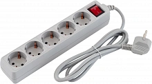Сетевой фильтр PC Pet AP01006-1.8-G 1.8м (5 розеток) серый (пакет ПЭ)