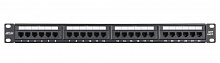 EC-URP-24-UE2 - Коммутационная панель NETLAN 19", 1U, 24 порта, Кат.6 (Класс E), 250МГц, RJ45/8P8C, 110/KRONE, T568A/B, неэкранированная, черная