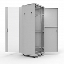 04-2304 - Шкаф напольный 19" 47U 600х600мм, передняя дверь стекло, задняя дверь металл, RAL 7035, Rexant