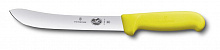 Нож Victorinox Fibrox (5.7608.18L) стальной для забоя/разделки лезв.180мм прямая заточка желтый