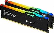 Память DDR5 2x32GB 6000MHz Kingston KF560C36BBE2AK2-64 Fury Beast Black Expo RGB RTL Gaming PC5-48000 CL36 DIMM 288-pin 1.35В single rank с радиатором Ret