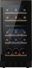 Винный шкаф Weissgauff WWCI-26 DB DualZone 1-нокамерн. черный глянц. (438724)