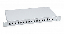 Cabeus FO-19-16SC - Кросс бокс оптический Cabeus 19" на 16 SC (lc duplex) со сплайс пластиной и КДЗС (без пигтейлов и проходных адаптеров)