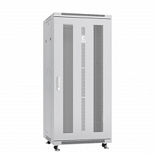 Cabeus ND-05C-27U60/60 - Шкаф монтажный телекоммуникационный 19" напольный для распределительного и серверного оборудования 27U 600x600x1388mm (ШхГхВ) передняя и задняя перфорированные двери, ручка с замком, цвет серый (RAL 7035)