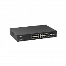 4091 SKAT PoE-M-16G-2G-2S - Управляемый L2+ коммутатор PoE Plus, 300Вт, порты: 16-Ethernet, 2-Uplink, 2-SFP