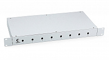Cabeus FO-19-8ST - Крос бокс оптический 19" НА 8 ST(FC) со сплайс-кассетой и КДЗС (без пигтейлов и проходных адаптеров).