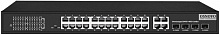 Коммутатор Osnovo SW-62422(400W) 26x100Мбит/с 2xКомбо(1000BASE-T/SFP) 24PoE+ 400W неуправляемый