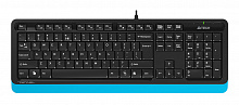 Клавиатура A4Tech FK10 черный/синий USB (FK10 BLUE) кабель 1.5м