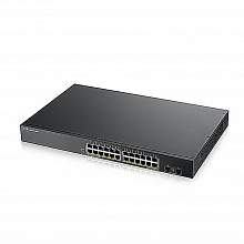 GS1900-24HPv2 - Коммутатор Smart L2  PoE+ Zyxel GS1900-24HPv2, rack 19", 24xGE PoE+, 2xSFP, бюджет PoE 170 Вт