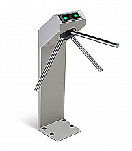 PERCo-TTR-04.1R - Турникет эл/мех для эксплуатации в закрытых помещениях. Исполнение: стойка – сталь, покрытие "муар", светло-бежевый цвет с эффектом слюды (Планки покупаются отдельно, без них товар не продаётся!)