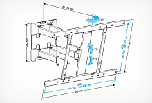 Кронштейн для телевизора Holder LCD-SU6602-B черный 26"-60" макс.45кг настенный поворот