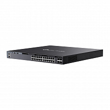 SG6428XHP - Omada 24-портовый гигабитный управляемый стекируемый PoE+ коммутатор L3 с 4 слотами 10G SFP+. Порты: 24 х гигабитных порта RJ45 PoE+, 4 х слота 10G SFP+, консольный порт RJ45/USB Type-C, Management-порт, 2 х порта USB 2.0, TP-link