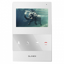 SQ-04M white - Цветной видеодомофон, настенный, 4.3" TFT LCD дисплей 16:9, разрешение экрана 480х272. Подключение 2-х вызывных панелей и 2-х видеокамер. Запись фото или видео на microSD карту до 32 ГБ