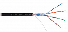 NMC 2100B-BK Кабель NIKOMAX U/UTP 4 пары, Кат.5e (Класс D), тест по ISO/IEC, 100МГц, одножильный, BC (чистая медь), 24AWG (0,50мм), полиэтилен, внешний, черный, 305м
