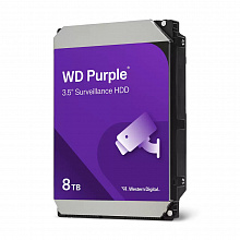 Жесткий диск HDD WD SATA 8Tb Purple 3.5" 5640rpm 256MB, WD85PURZ