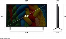 Телевизор LED LG 43" 43NANO80A6B.ARUG синяя сажа 4K Ultra HD 60Hz DVB-T DVB-T2 DVB-C DVB-S DVB-S2 USB WiFi Smart TV