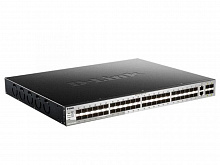 DGS-3130-54S/A1A PROJ Управляемый L3 стекируемый коммутатор D-Link с 48 портами 1000Base-X SFP, 2 портами 10GBase-T и 4 портами 10GBase-X SFP+